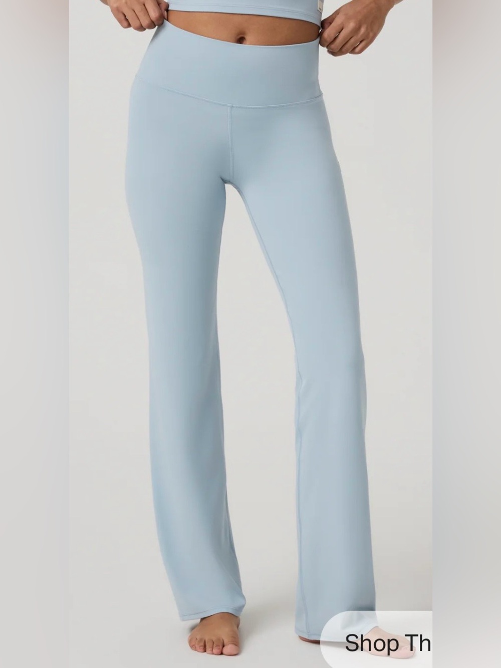 Vuori AlltheFeels straight leg, eggshell, blue, size medium.